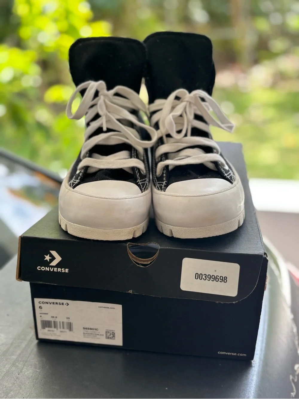Converse Chuck Taylor Lugged Platform High Top Black/White Size 6